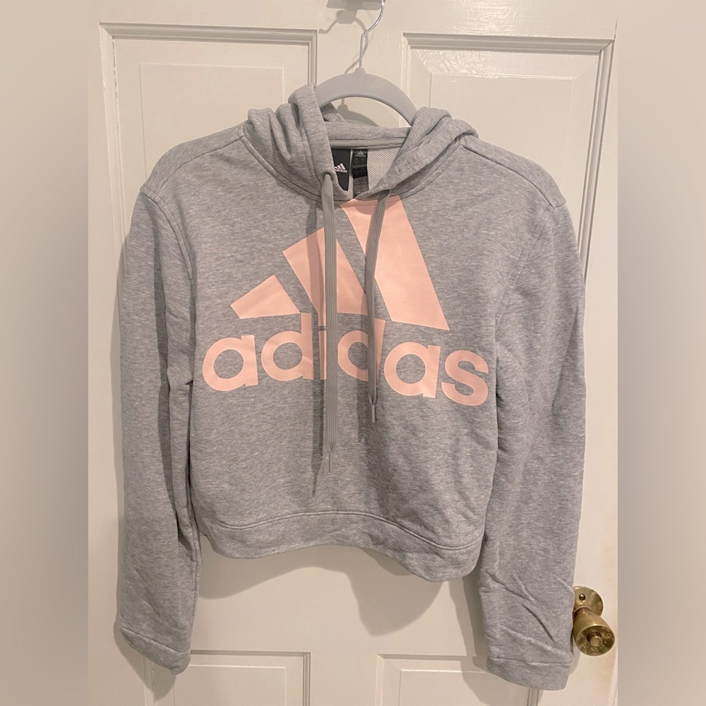 Adidas Cropped sweatshirt pink and grey